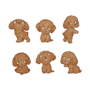 Toy-Poodle of various poses T-Shirt