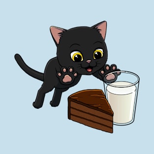 Bombay Cat excited to have Chocolate Cake with Milk T-Shirt