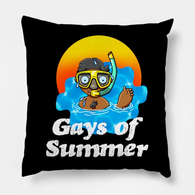 Gays of Summer Going Down Pillow by LoveBurty