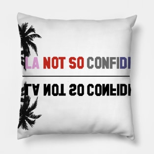 Mirrored Podcast Title with Palm Trees Pillow