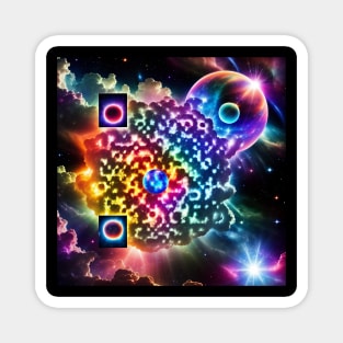 Cosmic Rick Roll QR Code Magnet