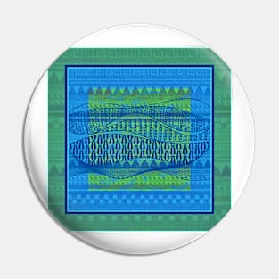 Pattern in Green and Blue Pin