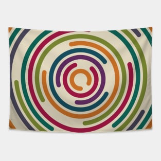 Rainbow circular Tapestry