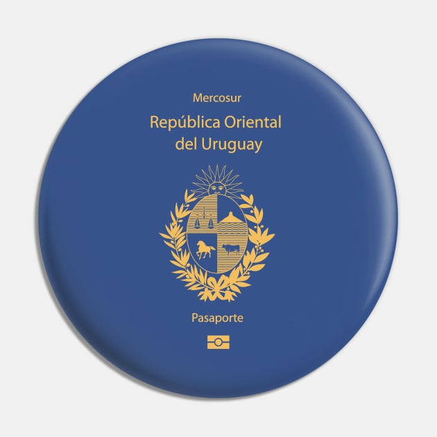 Uruguay passport Pin by Travellers