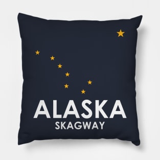 Skagway Alaska Alaskan Flag Stars for Cruise Pillow