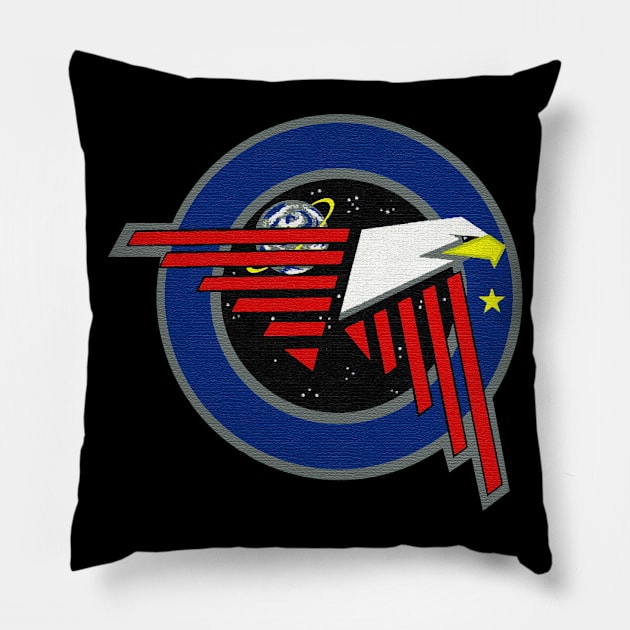 Black Panther Art - NASA Space Badge 130 Pillow by The Black Panther