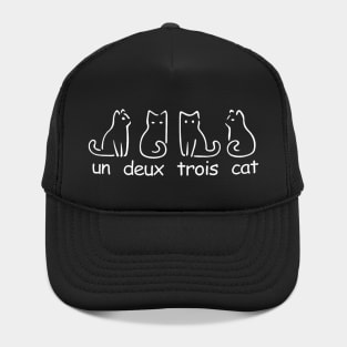 Un Deux Trois Cat Funny Cat  Cat Lovers Cat Mom Hat