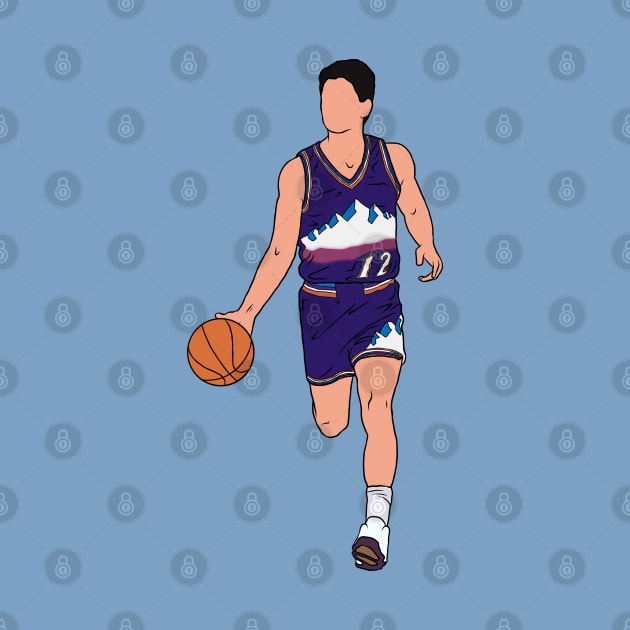 John Stockton Dribbling by rattraptees