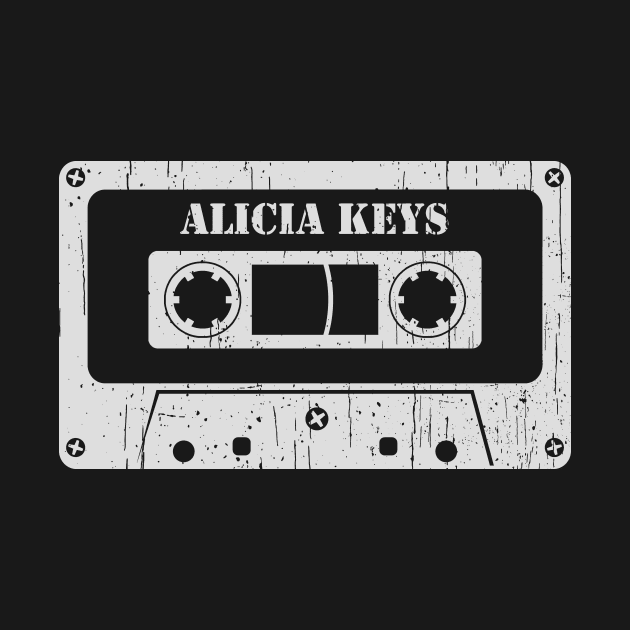 Alicia Keys - Vintage Cassette White by FeelgoodShirt