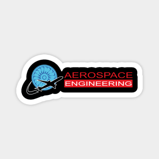 Aerospace engineering text, aircraft engineer logo Magnet