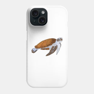 Sea Turtle Watercolor Illustration Phone Case