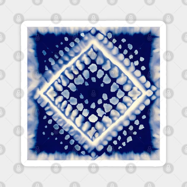 Japanese shibori diamond pattern Magnet by craftydesigns