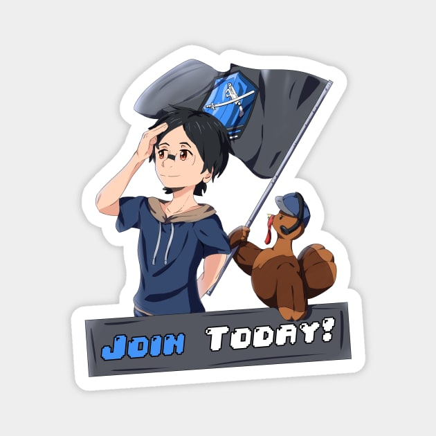 Join Today! (Digital Art Version) Sticker Magnet by ComanderO