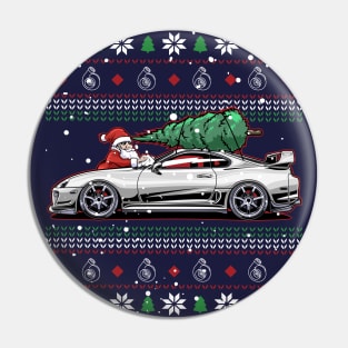 Christmas Toyota Supra Present Pin