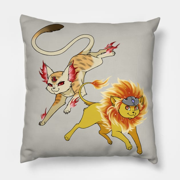 Uri and Natsu Pillow by IttyBittyMomo