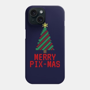 8 Bit Merry Christmas Tree Pixel Art Phone Case