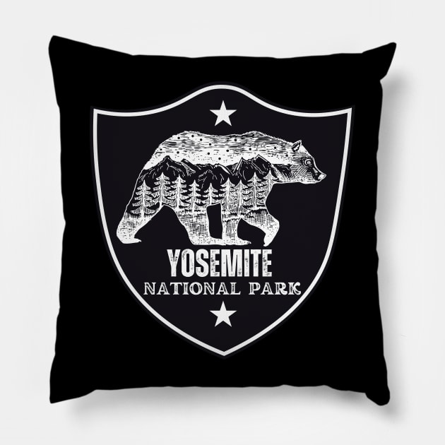 Yosemite National Park Pillow by Indieteesandmerch