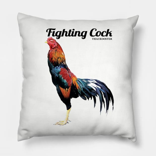 Fighting Rooster Pillow by KewaleeTee