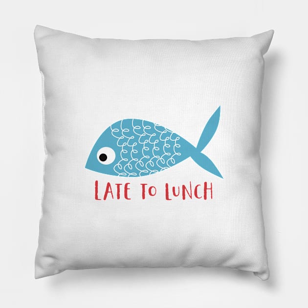 Late to lunch Pillow by KMLdesign