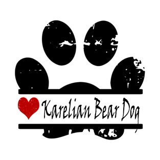 Karelian Bear Dog paw print T-Shirt