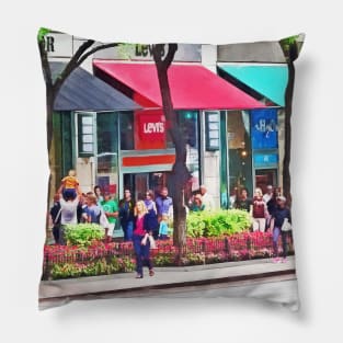 Chicago IL - Shopping Along Michigan Avenue Pillow