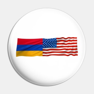 American Armenian Flag Pin