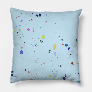 Pocket - Watercolor Splatter Terrazo Blue Pillow