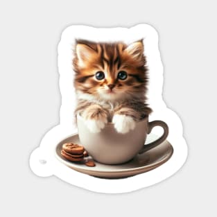 Mocha & Meows: A Feline-Friendly Coffee Retreat Magnet