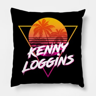 Kenny Loggins - Proud Name Retro 80s Sunset Aesthetic Design Pillow