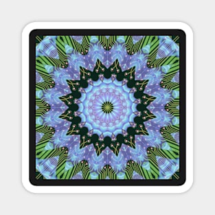 Circuitboard fire Kaleidoscope Pattern (Seamless) 11 Magnet