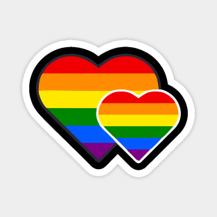 Pride Double Heart Magnet