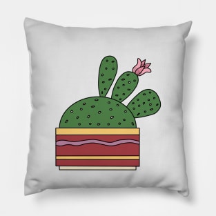 Cute Cactus Design #60: Cactus WIth Beautiful Flower Pillow