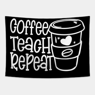 Coffee Teach Repeat Tapestry