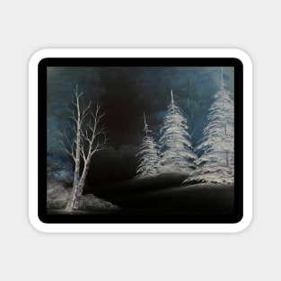 Negative Image Winter Landscape Magnet