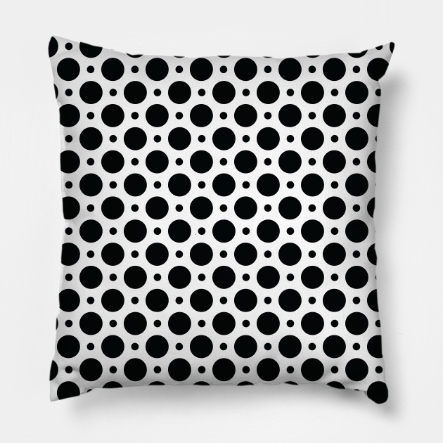 Polka Dots Black and White Polka Dots Black And White Pillow
