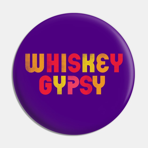 "Whiskey Gypsy" Cool & Colorful Typography Design Pin by The Whiskey Ginger