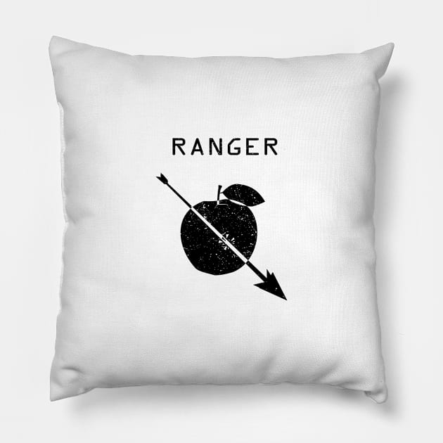 Ranger - Dark on Light Pillow by draftsman