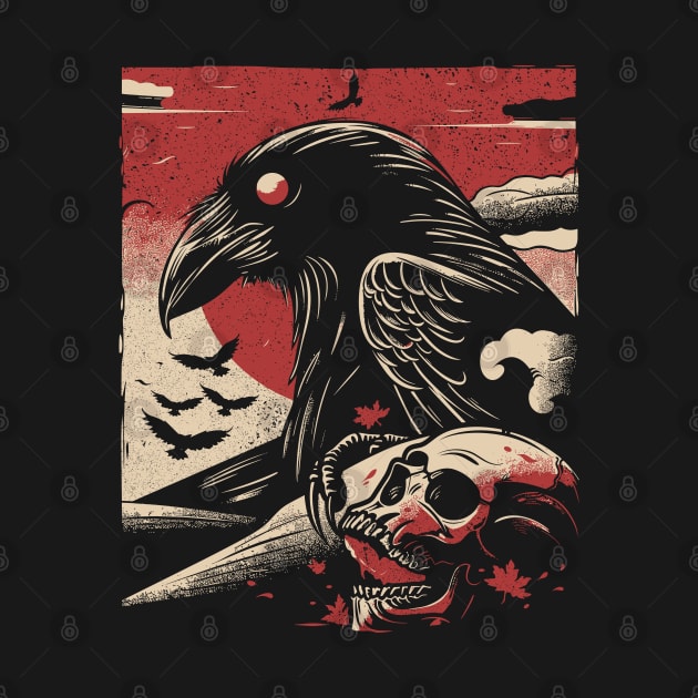 Crow and Skull by Yopi