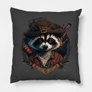 raccoon pirate Pillow