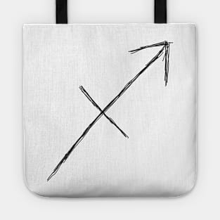 Dark and Gritty Sagittarius Zodiac Sign Tote