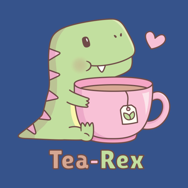 Discover Cute Dinosaur Tea-Rex Hugging Teacup - Cute Dino - T-Shirt