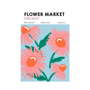 Chicago Flower Market Print T-Shirt