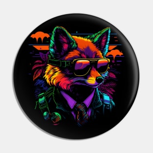 The Vaporwave Fox Pin