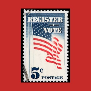 Vintage Stamp - To register and Vote Image T-Shirt