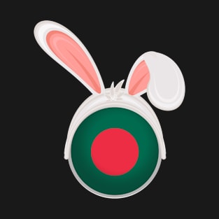 happy easter Bangladesh bunny ears flag cute designs T-Shirt