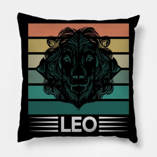 Zodiac Retro Leo Pillow