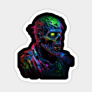 Zombie | Nerdy | Graphic Art | Sci Fi | Comic | Geek | Neon Magnet