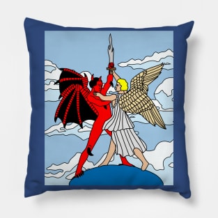 Fight Angel Devil Good Against Evil Pillow