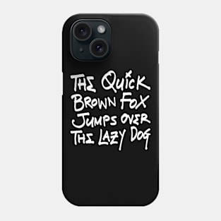 Handwritten Pangram - Dark Phone Case