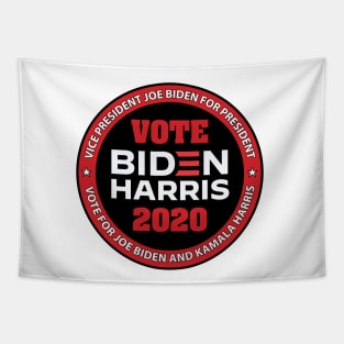 Vote Biden Harris 2020 - in Red and Black Tapestry